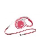 Flexi New Comfort avec cordon de 3 m | Max 8 kg | Laisse avec enrouleur chien et chat