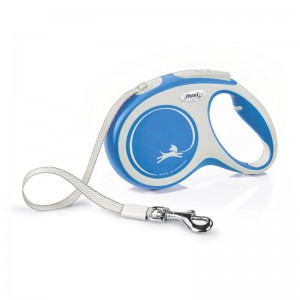 Flexi New Comfort avec cordon de 3 m | Max 8 kg | Laisse avec enrouleur chien et chat