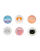 Pearhead | Chat | Lot de 6 Magnets