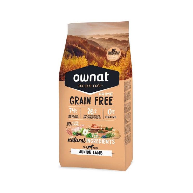 Ownat | Chien | Croquette Sans Céréales PRIME JUNIOR Agneau