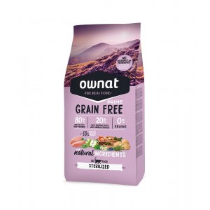 Ownat | Chat | Croquette Sans Céréales PRIME STERILIZED Poulet et Dinde