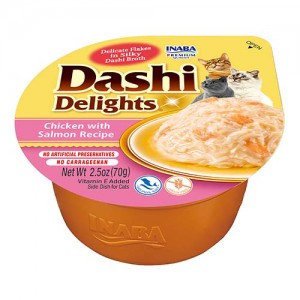 INABA Chat Dashi Delights – Poulet & Saumon – 70 g