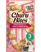 INABA Chat Churu Bites – Wrap Poulet & Thon Saumon – Pack de 3 – 30 g