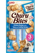 IINABA Chat Churu Bites – Wrap Poulet & Thon Saint-Jacques – Pack de 3 – 30 g
