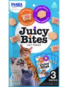 INABA Chat Juicy Bites – Saint-Jacques & Crabe – Pack de 3 – 33,9 g