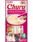 INABA Chat Churu – Thon Saveur Crevette – Pack de 4 – 56 g