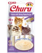 INABA Chat Churu – Poulet Crevette – Pack de 4 – 56 g