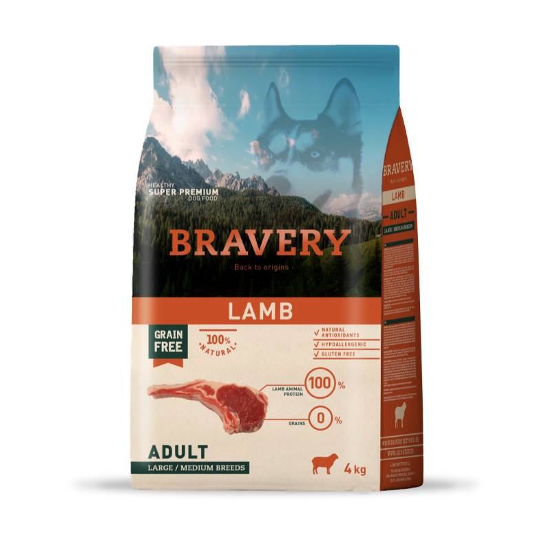 Croquettes BRAVERY MED-LARGE ADULT LAMB