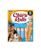 INABA Chien Churu Rolls – Poulet & fromage – Pack de 8 – 96 g