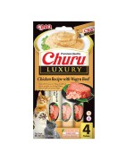 INABA Chat Churu Luxury – Thon & Bœuf Wagyu – Pack de 14 – 56 g