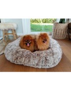 Coussin POILU beige - BOBBY