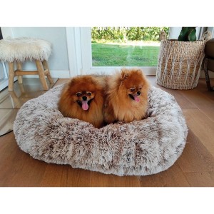 Coussin POILU beige - BOBBY
