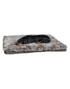 Coussin mousse POILU beige - BOBBY
