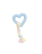 Jouet Cœur TPE & Tresse Coton pour Chiot et Petit Chien | 7 cm