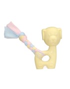 Jouet Chiot Sonore TPE & Tresse Coton | Couineur Interne | 10 cm