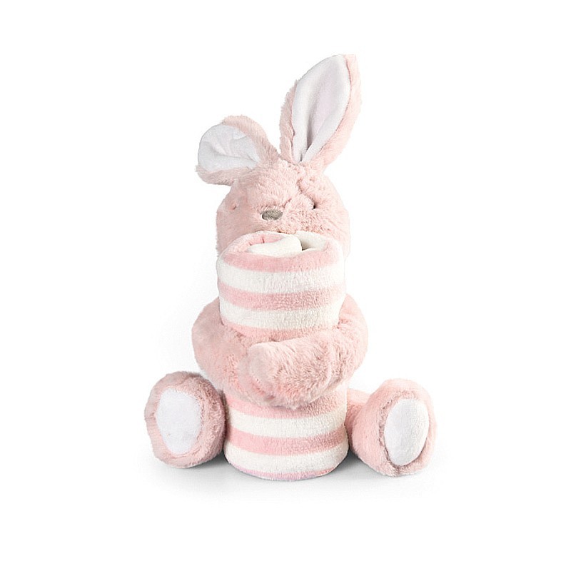 Peluche 2 en 1 Lapin avec Plaid pour Chien | Doudou & Couverture | 70x60 cm