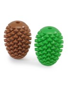 Jouet Distributeur Friandises Pomme de Pin TPR pour Chien | Récompense & Éveil | 10 cm