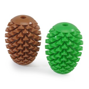 Jouet Distributeur Friandises Pomme de Pin TPR pour Chien | Récompense & Éveil | 10 cm