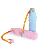 Jouet Bouteille Mousse TPR avec Corde pour Chien | Mordillage & Traction | 17 cm