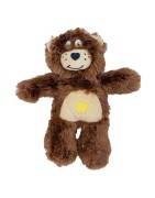 Peluche Ours Leo le Rigolo pour Chien | Doudou Marron Joyeux | 21x18 cm