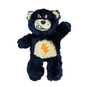 Peluche Ours Max la Menace pour Chien | Doudou Noir Original | 21x18 cm