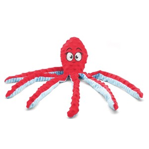 Peluche Pieuvre Sonore pour Chien | Squeaker & Bruit Papier | 47 cm