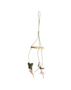 Module Jouet Chat Papillon Souris Boule | Corde Papier Recyclé | Accroche Porte
