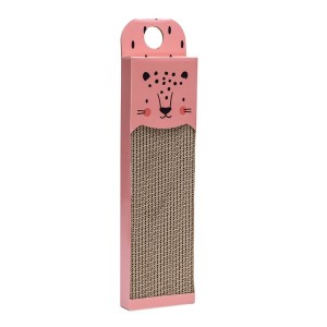Griffoir Carton Léopard pour Chat | À Poser ou Suspendre | Catnip Inclus | 45 cm