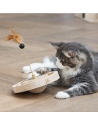 Jouet Bois Winni Designed by Lotte pour Chat | Sisal Plume & Balles | H 30 cm