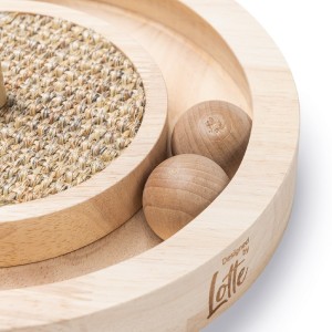 Jouet Bois Winni Designed by Lotte pour Chat | Sisal Plume & Balles | H 30 cm