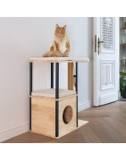 Arbre à Chat Nala Wood Designed by Lotte | Bois Hévéa & Aluminium | H 82 cm