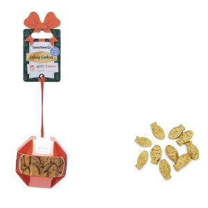 Boule de Noël Friandises Chat Catnip Cookies Poulet Thon | À Accrocher au Sapin | 30 g