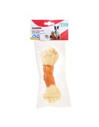 Friandises pour chien et chiots | Os noués en peau de buffle enrobés de poulet séché