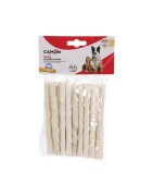 25 mini sticks torsadés 100% peau de buffle | Friandise pour chien et chiot