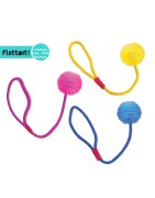 Balle en caoutchouc TPR avec corde nylon  | Jouet flottant pour chien