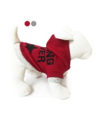 Sweat à capuche Racing Fever gris ou rouge pour petit chien