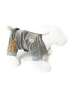 Jogging en velours gris VIP 4 pattes | Petit chien