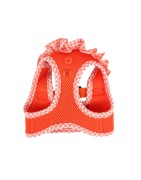 Harnais veste PUPPIA VIVIEN orange avec volant vichy