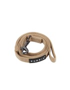 Laisse en nylon résistante PUPPIA unie beige ou bleu marine résistante