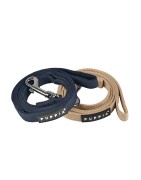Laisse en nylon résistante PUPPIA unie beige ou bleu marine résistante