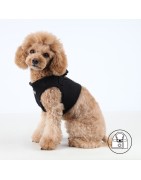 Harnais veste PUPPIA SOFT noir ultra confortable pour chien