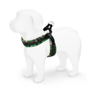 Harnais confort TRE PONTI pour chien avec clip | Camouflage vert