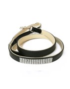 Laisse pour chien en cuir avec strass BLING BLING