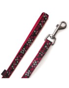 Laisse pour petit chien en nylon et tissu FLOWER | Bobby
