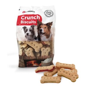 Sachet de biscuits pour chien en forme d'os fourrés