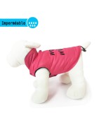 Manteau imperméable doudoune rose WOOF WOOF | Petit chien
