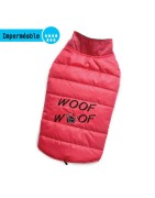 Manteau imperméable doudoune rose WOOF WOOF | Petit chien