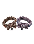 Noeud papillon chat et petit chien, col élastique, chiné, grelot | Catspia