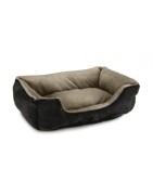 Corbeille rectangulaire bicolore pour chat et petit chien