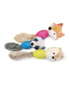 Peluche pour chien animal de la forêt avec balle, effet papier froissé et bruiteur | 35 cm